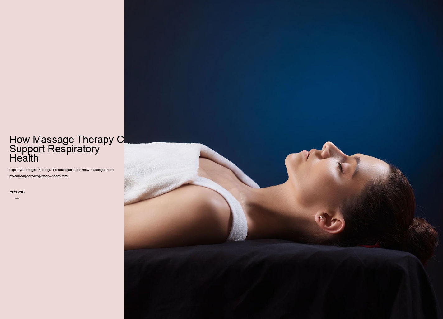 How Massage Therapy Can Support Respiratory Health