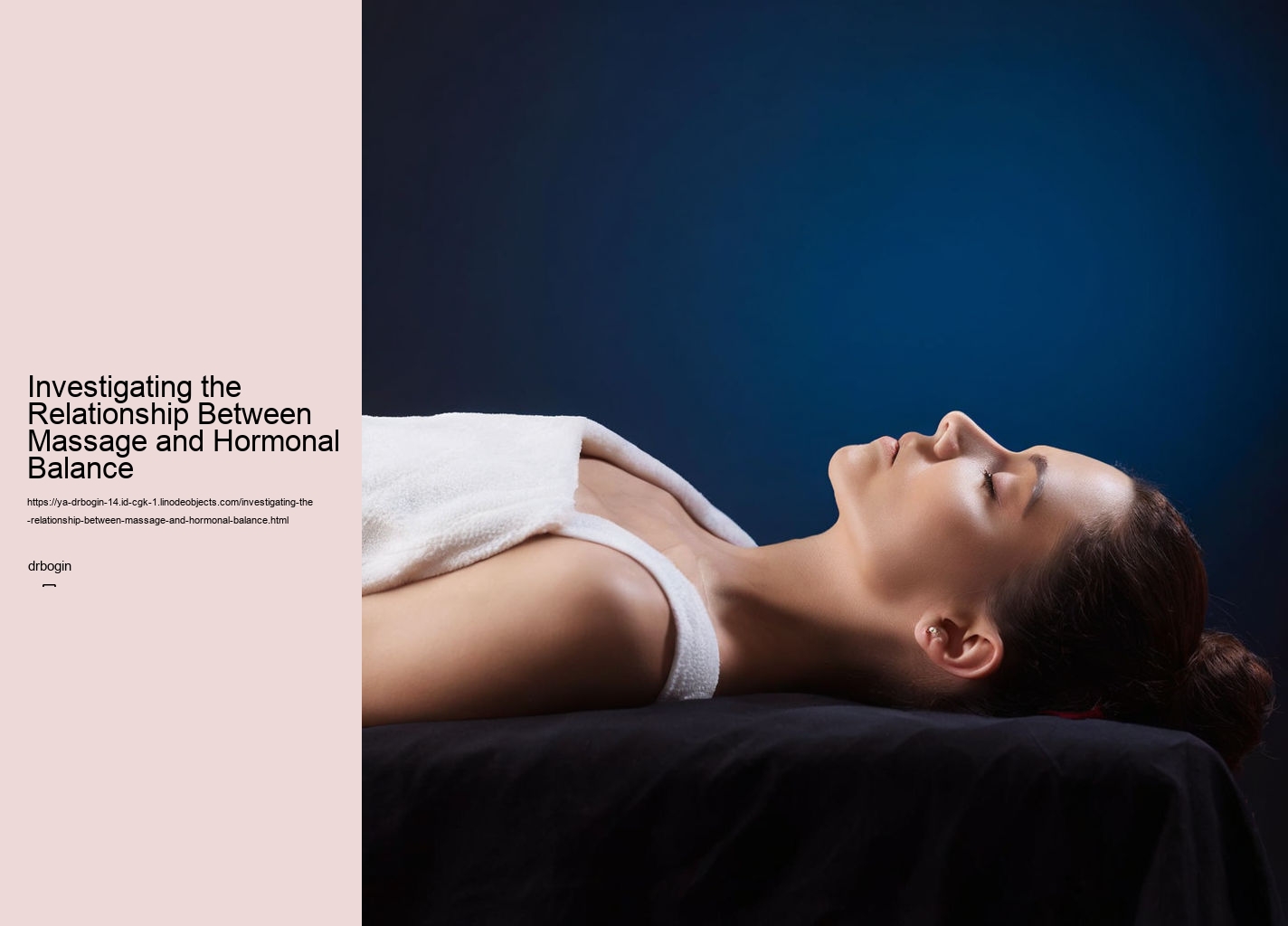 Investigating the Relationship Between Massage and Hormonal Balance